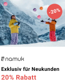 Namuk 20 % Rabatt für Neukunden / z.B. Skianzug Quest für 199.20