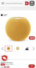 HomePod Mini gelb für 69.- bei Brack