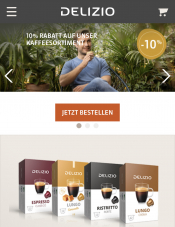 Delizio 10% Rabatt auf Kaffeekapseln ohne Mindestbestellwert