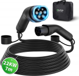 Blitzdeal – ElecFylo Typ 2 Ladekabel,22KW 7M 32A Ladekabel Elektroauto mit Tragetasche bei Amazon