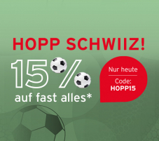 15 % Rabatt auf Tchibo.ch, nur heute hop schwiiz!