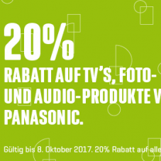 20% auf TVs, Foto- und Audio-Produkte von Panasonic bei Interdiscount, z.B. PANASONIC TX-65EZC954OLED für CHF 3599.90 statt CHF 4499.90