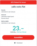 60% Rabatt auf Yallo swiss falt und yallo superfat xxl