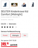 DEUTER Kinderkraxe Kid Comfort zum neuen Bestpreis