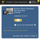 [GUTSCHEINFEHLER] Sprachen lernen mit Rosetta Stone. Lifetime-Zugang, alle Sprachen für knapp 64 Euro.