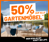 50% Rabatt auf Gartenmöbel bei LIPO bis zum 22.05., z.B. Palettenkissen wieder für 50 Franken bei Abholung