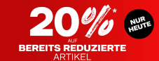 Dosenbach: 20% auf bereits reduzierte Artikel (nur heute)