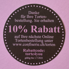 10% Rabatt auf Torten bei der Confiserie Bachmann