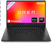 HP Omen Gaming Laptop | 17,3 Zoll FHD-Display – 144 Hz | AMD Ryzen 5 8645HS | 16 GB DDR5 RAM (2×8 GB) | 1TB SSD | NVIDIA GeForce RTX 4050 (6 GB)