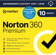 Norton 360 Premium 2025, Premium + Utilities Ultimate bei Amazon