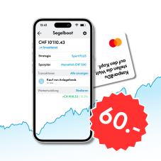 Exklusiv – 1 Jahr gebührenfrei anlegen + CHF 60.- Startbonus mit Kaspar& Sparplan / Anlage-App inkl. gratis Mastercard