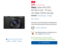 Die “Sony Cyber-shot DSC RX100 IV” für einen unschlagbaren Preis