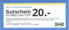 IKEA Gutschein für CHF 20.- Rabatt ab CHF 150.- Bestellwert bis 30.09.24
