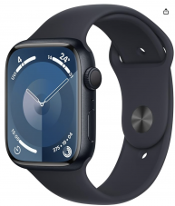 Apple Watch Series 9 (GPS, 45 mm) Smartwatch mit Aluminiumgehäuse und Sportarmband S/M bei Amazon