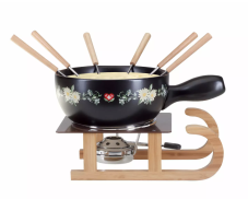 Nouvel Schlitten Käsefondue Set 9-tlg bei Nettoshop