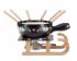 Nouvel Schlitten Käsefondue Set 9-tlg bei Nettoshop