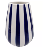 Blau-Weiss gestreifte Vase Urban bei Livique (inkl. Versand)