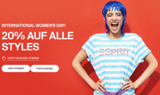 Nur heute 20% auf alles bei ESPRIT mit Gutscheincode für ESPRIT Friends