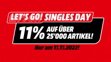 NUR HEUTE! 11% auf fast das gesamte Media Markt Sortiment zum Singles Day & 22% auf Haushaltsgeräte – Einige Highlights