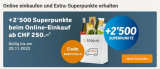 Coop: +2500 Superpunkte beim Online Einkauf ab CHF 250.-