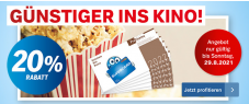 20% auf Kinogutscheine (Coop Superpunkte / Supercard)