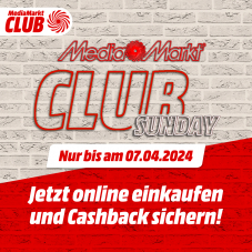 Club Sunday bei MediaMarkt: Als Club Kunde bei jedem Einkauf bis CHF 210.- als Gutschein obendrauf