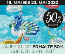 Depot 50% auf den 2. Artikel bei Luftmatratzen