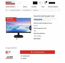 PHILIPS 243V7QJABF 23.8″ bei Interdiscount