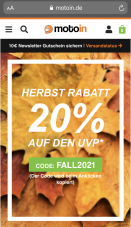 Gutscheincode Motoin.de 20% auf UVP