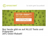 -20% Rabatt auf alle Selbsttests und Nahrungsergänzungsmittel von Cerascreen (Verlängert!)