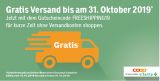 Gratis Versand bis 31.10.2019 bei Vitality Apotheke