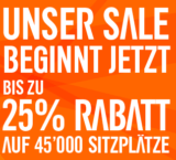 Sale bei easyjet, bis zu 25% Rabatt