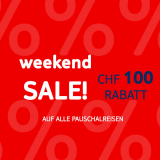 TUI Weekend SALE: CHF 100.- ab MBW 800.- pro Erwachsener Rabatt