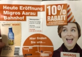 Migros Aarau, 8-11.November, 10% Rabatt, Neueröffnung