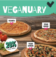 20% Rabatt auf vegane Pizzas bei Dominos