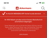 Ackermann Gutschein für 40 % Rabatt in der App (exkl. LEGO, Technikartikel)