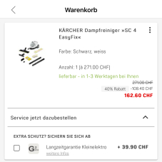 Kärcher Dampfreiniger mit 40% Rabatt