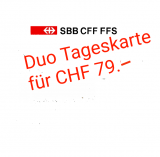 SBB Duo Tageskarte für 2 Personen 79.-