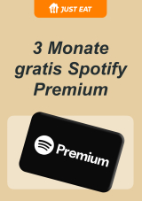 Just Eat: 3 Monate gratis Spotify Premium bei Bestellung ab CHF 20.-