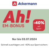 Ackermann Gutschein für 40% Rabatt auf Sportartikel, z.B. wasserdichte Columbia Wanderschuhe