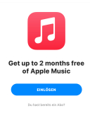 1 Monat gratis Apple Music über Shazam