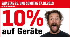 Vorankündigung: Interdiscount 10% auf Geräte 26.10. & 27.10.2019