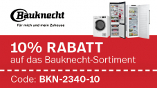 nettoshop Gutschein für 10% Rabatt auf das Bauknecht-Sortiment (exkl. Set-Angebote & Waschtürme)