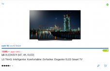 LG OLED65C9 für 1599.- bei digitec