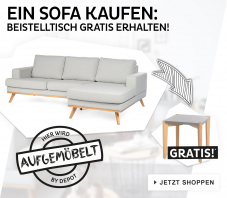 Ecksofa bei Depot mit gratis Beistelltisch für nur 799€