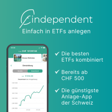 CHF 55.- Willkommensbonus für die findependent Anlage-App und CHF 2’000.- gebührenbefreites Anlegen, lebenslang