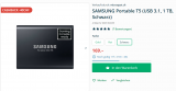 SAMSUNG T5 1TB für 129.- bei microspot inkl. Cashback