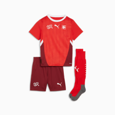 Puma Schweiz SFV / Österreich 2024 Fussball Sets (Trikot + Shorts + Socken) für Kinder zum Bestpreis