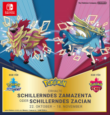 (Abholung) Gratis Pokémon Code bei Gamestop für SCHWERT und SCHILD