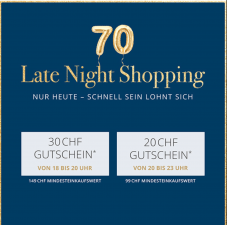 Late Night Shopping – CHF 30.- und CHF 20.- Rabatt bei Babywalz